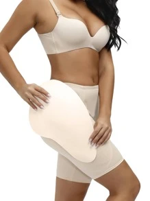 Solid Shapewear Shorts - Apricot - View 3