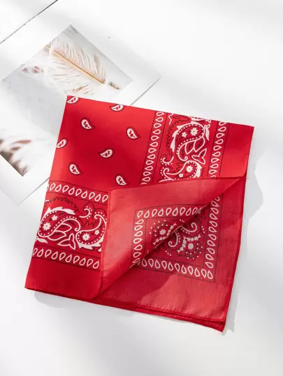 1入時尚女士印花細巾，頭巾，髮箍，能裝扮你的造型