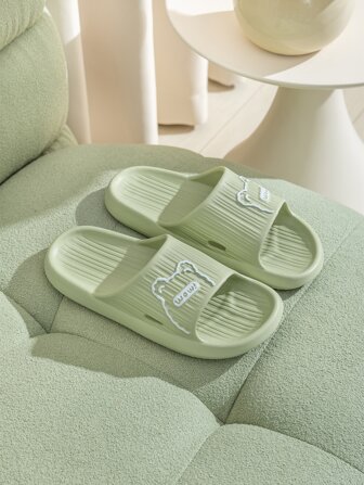 Bokstavstofflor tecknat mönster EVA Slides Outdoor Casual Shoes