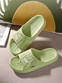 Letter Slippers Cartoon Pattern EVA Slides Outdoor Casual Shoes - Green - View 3