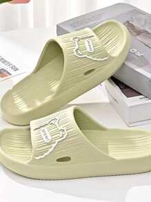 Letter Slippers Cartoon Pattern EVA Slides Outdoor Casual Shoes - Green - View 4