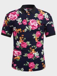 GENTILAND 男士印花POLO衫 - 彩色 - 查看 1