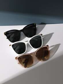 3pairs Cat Eye Sunglasses - Multicolor - View 1