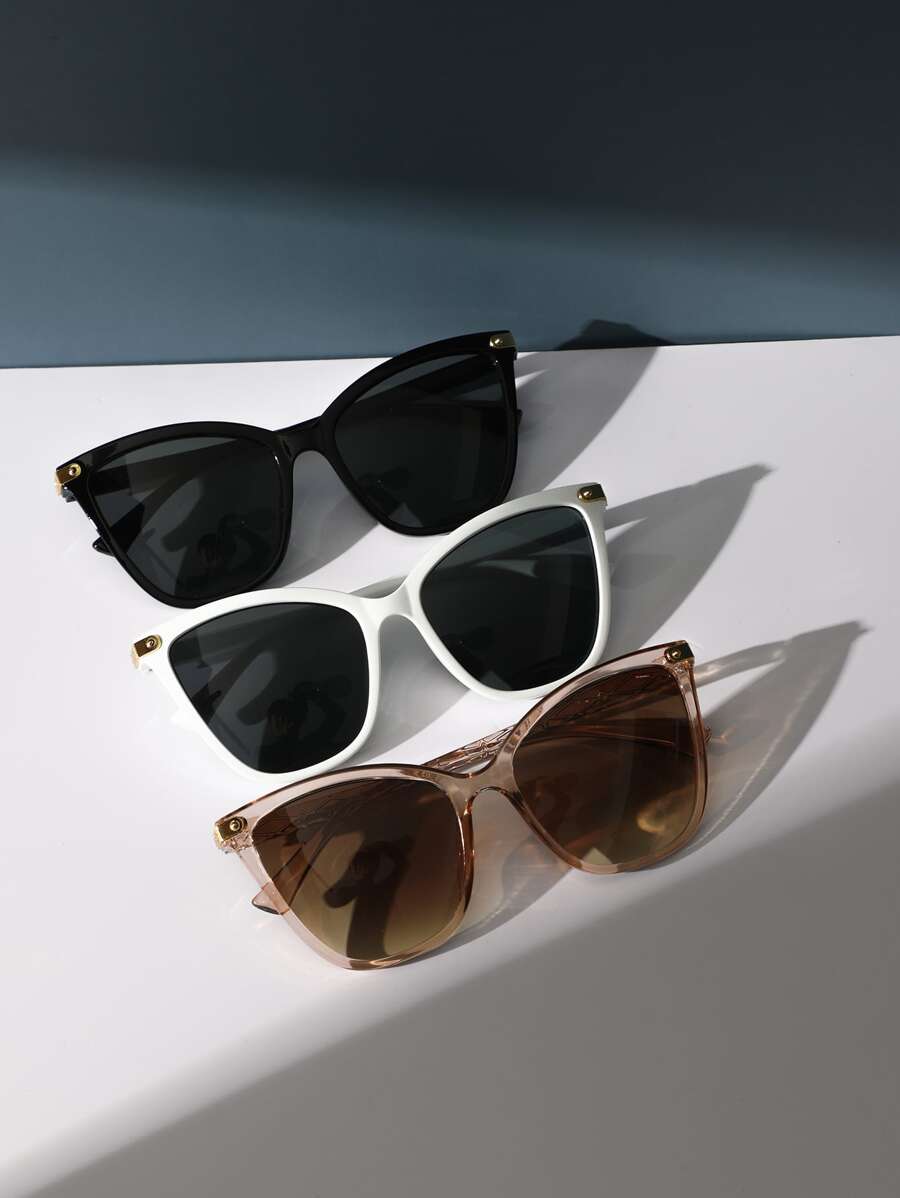 3pairs Cat Eye Sunglasses - Multicolor - View 1
