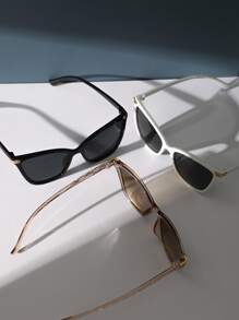 3pairs Cat Eye Sunglasses - Multicolor - View 4