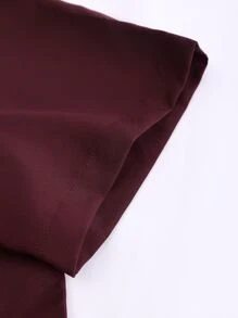 Manfinity Homme Bộ hai mảnh Nam Dây kéo Nút phía trước màu trơn Giải trí - Màu Đỏ Sâu - Xem 6