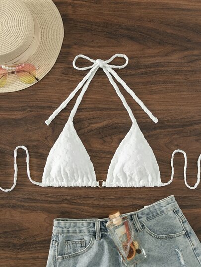 Summer Beach Halter Triangle Bikini Top
