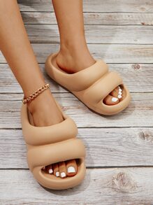 Mujer Chanclas banda única moda Chanclas - Marrón - Ver 4