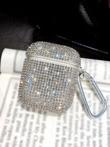 Vỏ đính đá tương thích với AirPods - Bạc - Xem 4