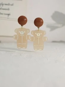 Bear Drop Earrings - Multicolor - View 3
