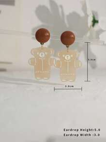 Bear Drop Earrings - Multicolor - View 4