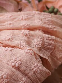 Recién nacido foto Manta & ribete con fruncido Sombrero - Rosa vieja - Ver 6