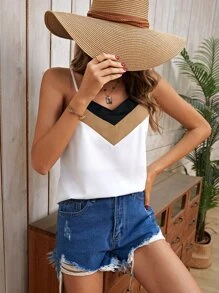 SHEIN LUNE Chevron Print Cami Top