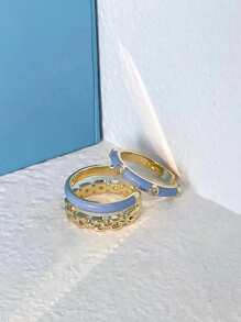 2 buc inel decorativ cu stras - Multicolor - Vizualizare 2