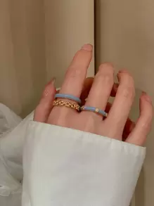 2 buc inel decorativ cu stras - Multicolor - Vizualizare 5