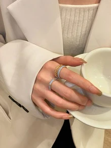 2 buc inel decorativ cu stras - Multicolor - Vizualizare 6