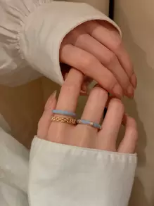 2 buc inel decorativ cu stras - Multicolor - Vizualizare 7