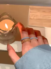 2 buc inel decorativ cu stras - Multicolor - Vizualizare 10