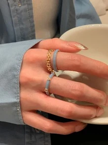 2 buc inel decorativ cu stras - Multicolor - Vizualizare 11