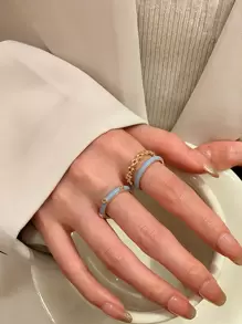 2 buc inel decorativ cu stras - Multicolor - Vizualizare 12