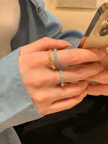 2 buc inel decorativ cu stras - Multicolor - Vizualizare 14