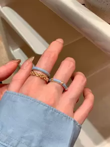 2 buc inel decorativ cu stras - Multicolor - Vizualizare 15