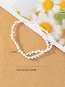 1股心形DIY珠子 - 白色 - 查看 3