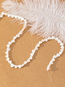 1股心形DIY珠子 - 白色 - 查看 4