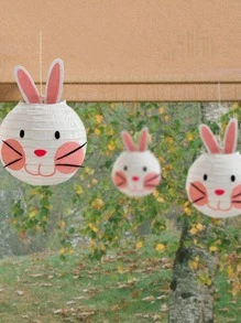 1pc Decoration Paper Lantern, Rabbit Design Hanging Lantern Ball For Holiday, Party - Multicolor - View 2