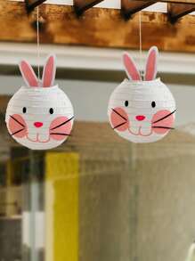 1pc Decoration Paper Lantern, Rabbit Design Hanging Lantern Ball For Holiday, Party - Multicolor - View 4