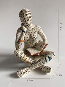 1 pieza con estampado de letra Decoración moderno poliresina en forma de figura Objeto decorativo para casa - Gris Claro - Ver 2