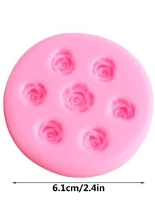 1入組粉色矽膠花朵形狀矽膠模具 - 粉色 - 查看 2