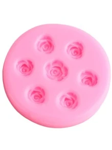 1入組粉色矽膠花朵形狀矽膠模具 - 粉色 - 查看 3