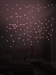 1 Họa Tiết Ngôi Sao Phát Sáng Trong Bóng Tối Decal Dán Tường PVC Hiện Đại Galaxy In Decal Dán Tường Cho Trang Trí Nhà - Hồng - Xem 1