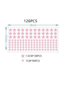 1 Họa Tiết Ngôi Sao Phát Sáng Trong Bóng Tối Decal Dán Tường PVC Hiện Đại Galaxy In Decal Dán Tường Cho Trang Trí Nhà - Hồng - Xem 5