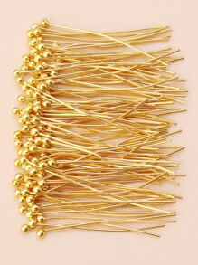 100 cái đầu ghim để làm đồ trang sức - Vàng - Xem 1