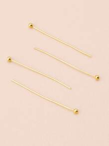 100 cái đầu ghim để làm đồ trang sức - Vàng - Xem 2