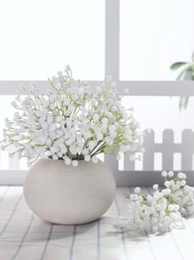 1朵白色滇紅模擬絲花,用於裝飾 - 白色 - 查看 1