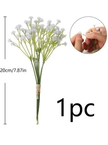 1朵白色滇紅模擬絲花,用於裝飾 - 白色 - 查看 3