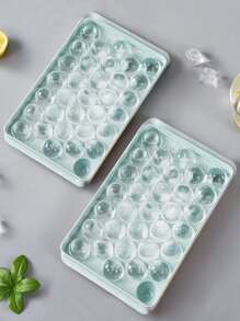 1 pieza Molde de bola de hielo PP, bandeja creativa para hacer cubitos de hielo azul para cocina - Azul - Ver 1