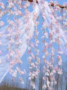 1入組亞克力人造懸掛仿真花藤裝飾家庭裝飾用品適用於婚禮派對 - 粉色 - 查看 7