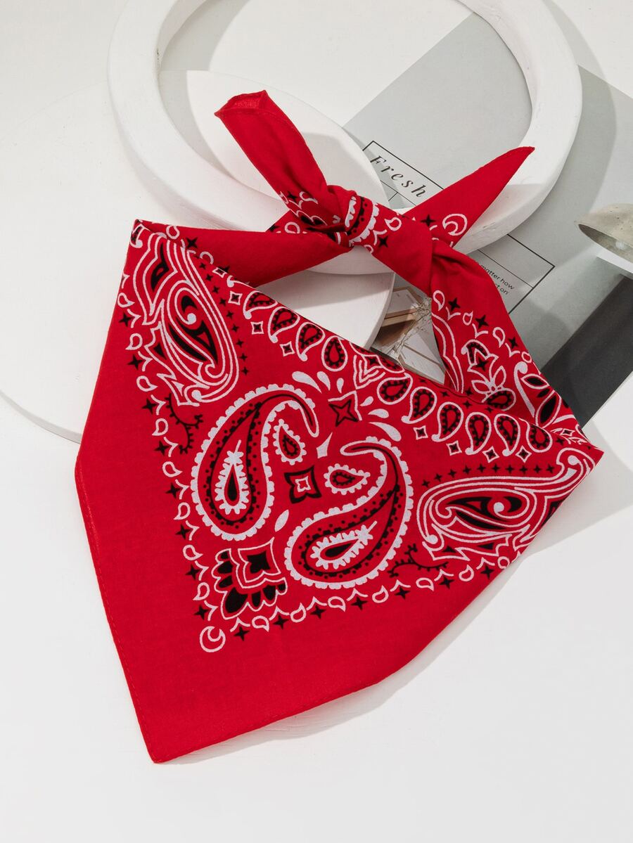 Khăn rằn hoa văn Paisley - màu đen - Xem 1