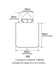 1pc Dinosaur Print Kid's Bath Towel, Cartoon Microfiber Animal Print Kid's Hooded Bath Beach Towel For Travel - Multicolor - View 3