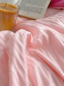 3 cái/bộ Bộ vỏ chăn màu hồng không có chất độn, Bộ vỏ chăn có họa tiết vải hiện đại (1 vỏ chăn, 2 vỏ gối) cho gia đình - Màu Hồng  Dưa hấu - Xem 4