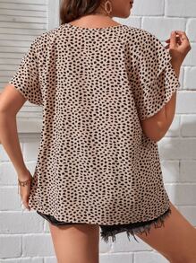 SHEIN LUNE Áo sơ mi Plus Size phân lớp Tất cả trên in Giải trí - Nhiều màu - Xem 2