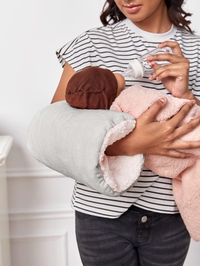 Maternity Solid Plush Inside Breastfeeding Pillow