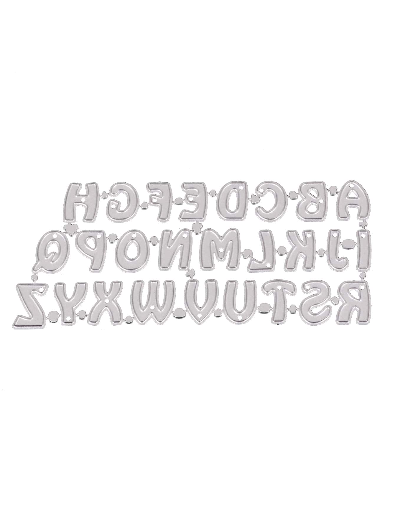 1入組DIY高錳鋼卡通字母設計DIY壓花刀模具適用於兒童