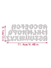 1入組DIY高錳鋼卡通字母設計DIY壓花刀模具適用於兒童