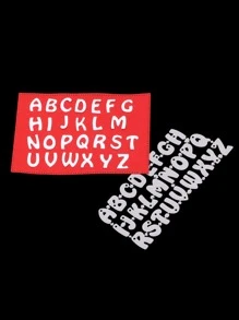 1入組DIY高錳鋼卡通字母設計DIY壓花刀模具適用於兒童