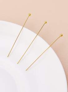 100pcs Head Pins For Jewelry Making - Yellow Gold - View 3